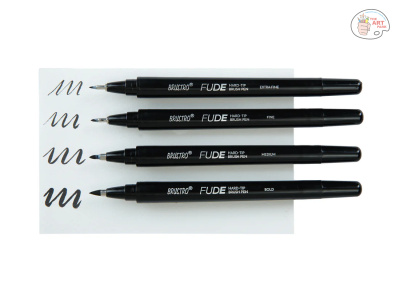 Brustro Fude Hard-tip Black Ink Brush Pen Set of 4. (Extra-fine/Fine/Medium/Bold) - Image 4