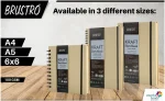 Brustro Toned Paper - Kraft Sketchbook, Wiro Bound, Size A4, 100GSM. (100 Sheets) 200 Pages - Image 7
