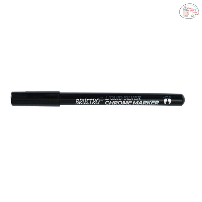 BRLSCMl Brustro Liquid Silver Chrome Permanent Marker 1mm - Image 1