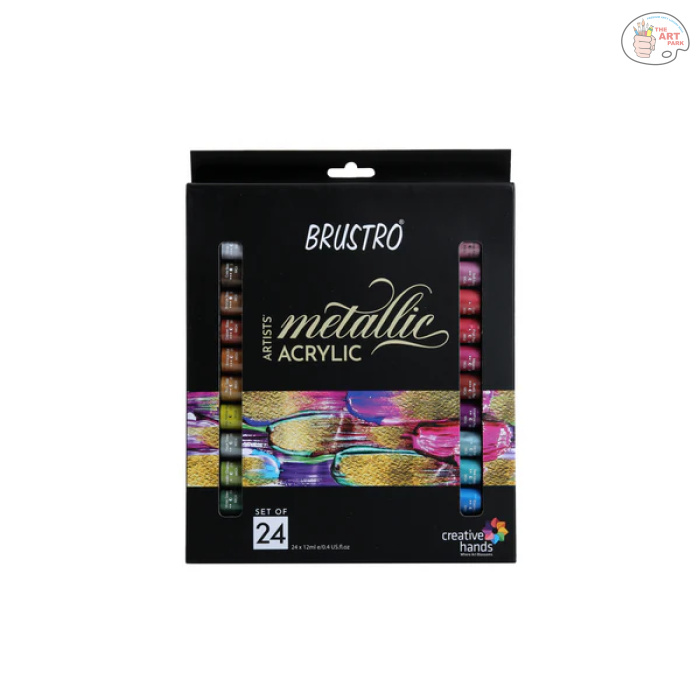 Brustro Artists' Metallic Acrylic Set of 24x12ml tubes - Image 8
