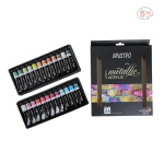 Brustro Artists' Metallic Acrylic Set of 24x12ml tubes - Image 9