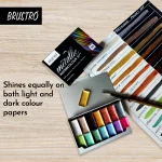 BRUSTRO Artist Metallic Watercolour Half Pans Set of 14 - Image 8