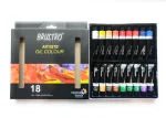 BRUSTRO Artists’ Oil Colour Set of 18 Colours X 12ML Tubes - Image 4