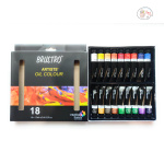 BRUSTRO Artists’ Oil Colour Set of 18 Colours X 12ML Tubes - Image 4
