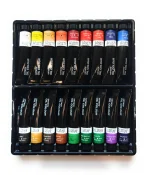 BRUSTRO Artists’ Oil Colour Set of 18 Colours X 12ML Tubes - Image 2