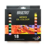 BRUSTRO Artists’ Oil Colour Set of 18 Colours X 12ML Tubes - Image 3
