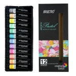 BRUSTRO Artists ’ Acrylic Pastel Colour Set of 12 Colours X 12ML Tubes (Multicolor)