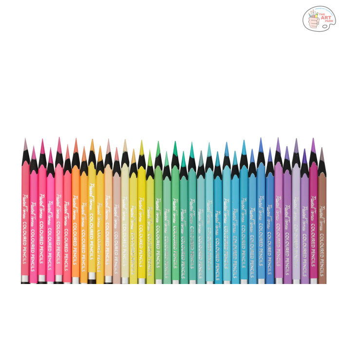 BRUSTRO Artists' Coloured Pencils Pastel Tone Set of 36 (in elegant tin box) - Image 5