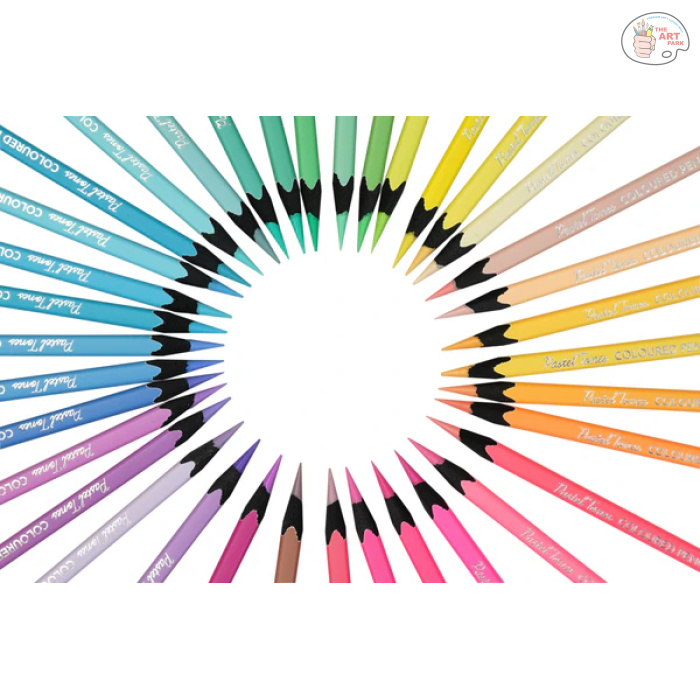 BRUSTRO Artists' Coloured Pencils Pastel Tone Set of 36 (in elegant tin box) - Image 6