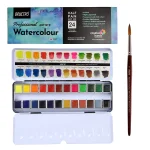 Brustro Professional Artists' Watercolour 24 half pan set