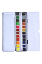 Brustro Professional Artists' Watercolour 24 half pan set - Image 5