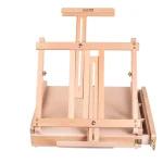 Brustro Artists' Portable Tabletop Wood Sketchbox Easel With Wooden Drawer .