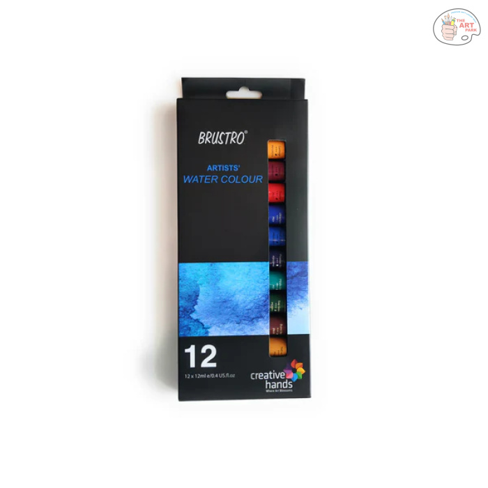 BRUSTRO Artists’ Watercolour Set of 12 Colours X 12ML Tubes - Image 6