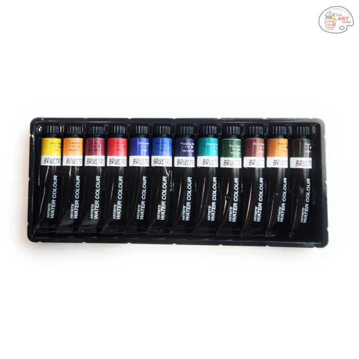 BRUSTRO Artists’ Watercolour Set of 12 Colours X 12ML Tubes - Image 5