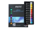 BRUSTRO ARTISTS' WATERCOLOUR SET OF 24 COLOURS X 12ML TUBES - Image 6