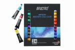 BRUSTRO ARTISTS' WATERCOLOUR SET OF 24 COLOURS X 12ML TUBES