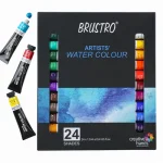 BRUSTRO ARTISTS' WATERCOLOUR SET OF 24 COLOURS X 12ML TUBES