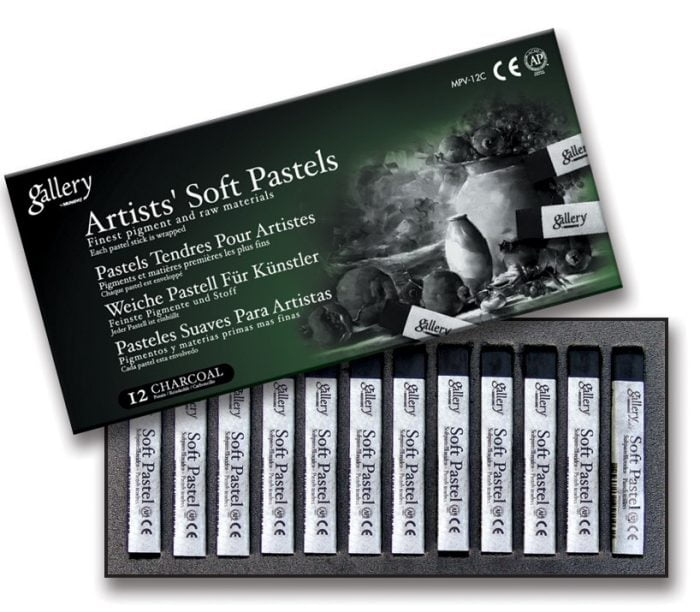 CHAR MUNGYO GALLERY SOFT PASTELS SET OF 12 CHARCOAL - Image 1