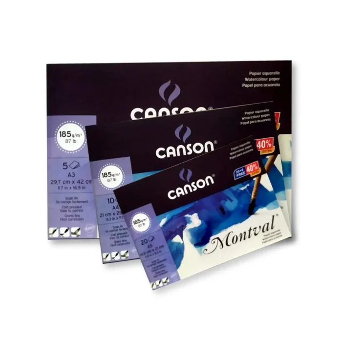 Canson Montval Watercolour 300 GSM Cold Pressed 14.5X18.1 INCH(37CMX46CM) Paper Sheets - Image 4
