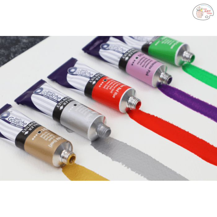 Daler Rowney Aquafine Gouache Paint Starter - Set of 6 (15ml) - Image 4