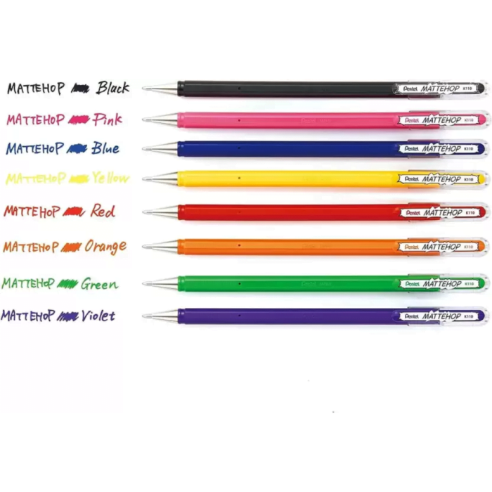 Pental Mattehop Gel Roller Pen 1.0 MM - Image 2