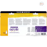 DALER & ROWNEY GRADUATE ACRYLIC COLOUR SET 12 x 22 ML - Image 2