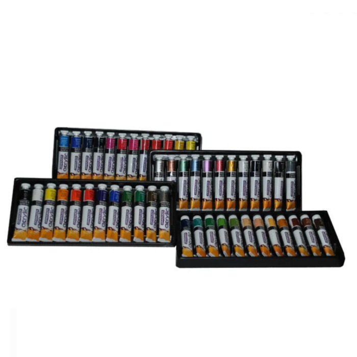 Daler-Rowney Graduate Acrylic Colour Paint Tube Set (48x22 ml) - Image 2