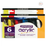 Daler-Rowney Graduate Acrylic Colour Paint Tube Primary Set (6x75 ml)
