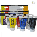 Daler-Rowney Graduate Acrylic Colour Paint Tube Primary Set (6x75 ml) - Image 2