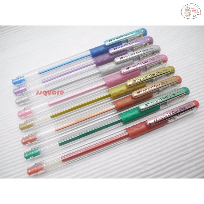 Pental Hybrid Gel Grip Metallic Gel Roller Pen  0.8 MM - Image 2