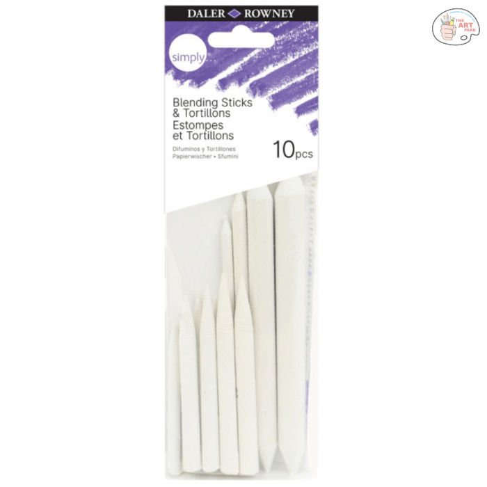 Daler & Rowney Georgian Studio Oil Colour Set (6 Shadesx22 ml) (61) DALER-ROWNEY SIMPLY BLENDING STICKS (10 PCS) - Image 1