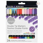 Daler-Rowney Simply Dual Tip Artist Markers (Pack of 24)
