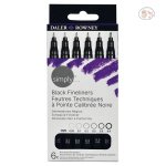 Daler Rowney Simply Black Fineliners Set of 6