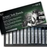 MUNGYO GALLERY SOFT PASTELS SET OF 12 GRAY TONE