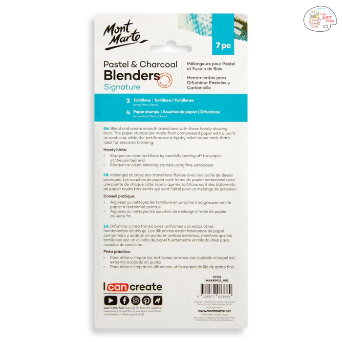 MONT MARTE Pastel & Charcoal Blenders Signature 7pc - Image 2