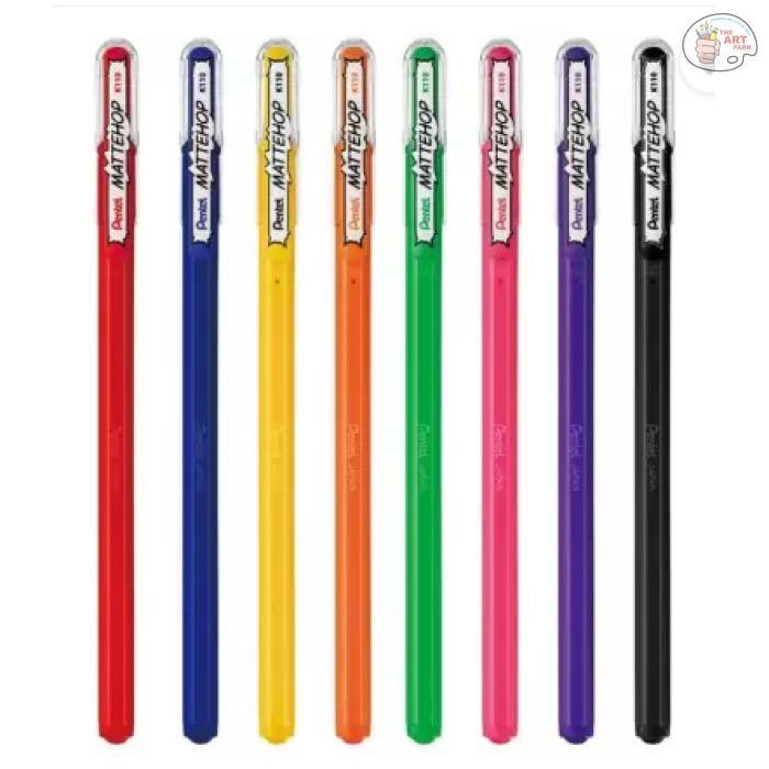 Screenshot (6) PENTEL MATTEHOP K110-V 1.0 Ideal For Diy Art & Decorative Roller Ball Pen (Pack of 8, Multicolor) - Image 1