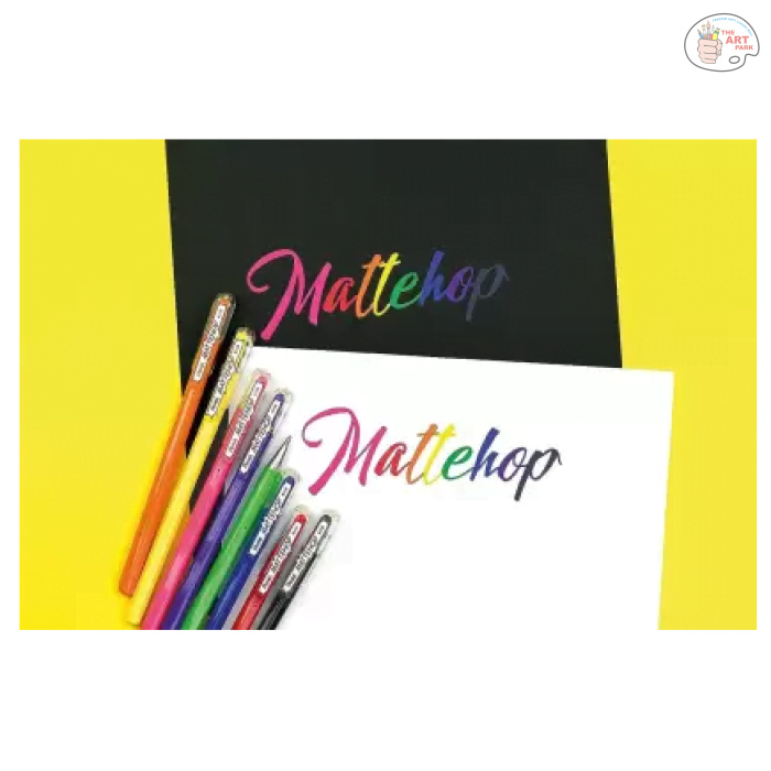 PENTEL MATTEHOP K110-V 1.0 Ideal For Diy Art & Decorative Roller Ball Pen  (Pack of 8, Multicolor) - Image 3