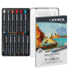 Lyra Aquacolor Watercolour Artist Crayons 12 Colours in Tin