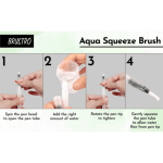 Brustro Aqua Squeeze Leak Proof Watercolor Brush Pen Flat – Assorted (Small ,Medium & Large Tips) - Image 3