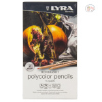 LYRA REMBRANDT POLYCOLOR 12 ASSORTED COLOURED PENCILS METAL CASE L2001120