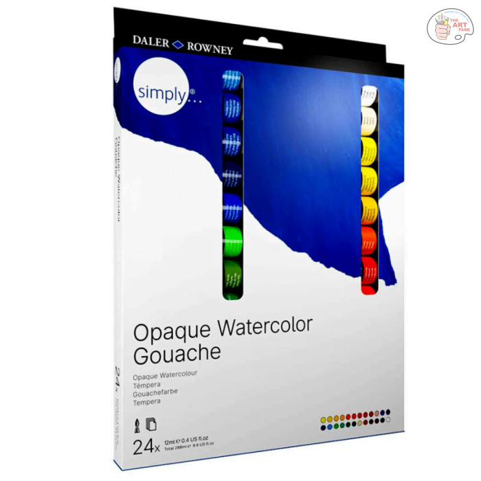 Daler Rowney Simply Gouache 24 x 12ml Set - Image 2