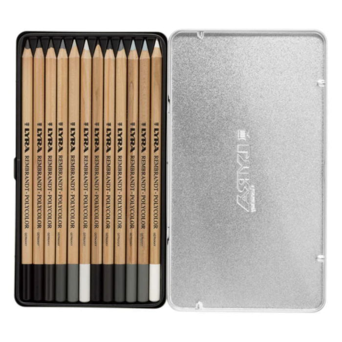 Lyra Rembrandt Polycolor Pencils Grey Tones Set of 12 (2001122) - Image 2