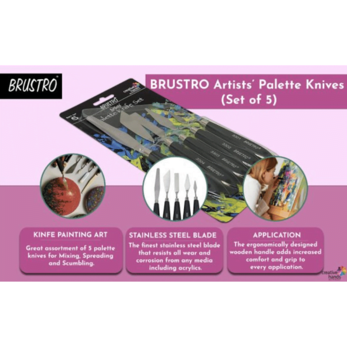 BRUSTRO Artists’ Palette Knife (Set of 5) - Image 7