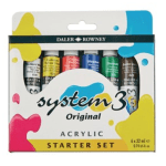 DALER ROWNEY STARTER ACRYLIC SYSTEM 3 SET 6 X 22ML