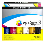 Daler-Rowney System3 Acrylic Process Mixing Set - 6 x 59ml
