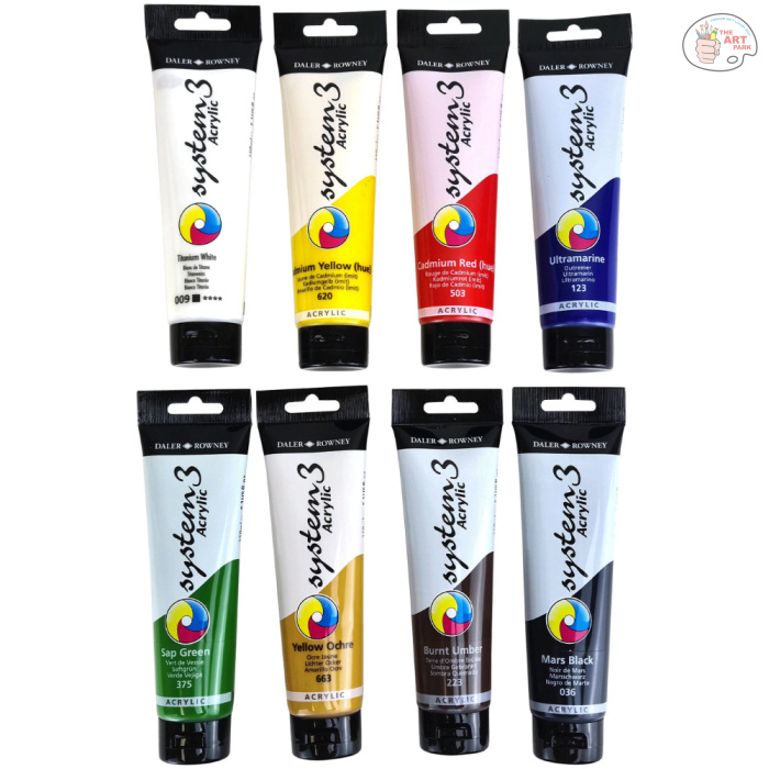 Daler-Rowney System3 Original Jumbo Selection Set 8 x 150ml - Image 2