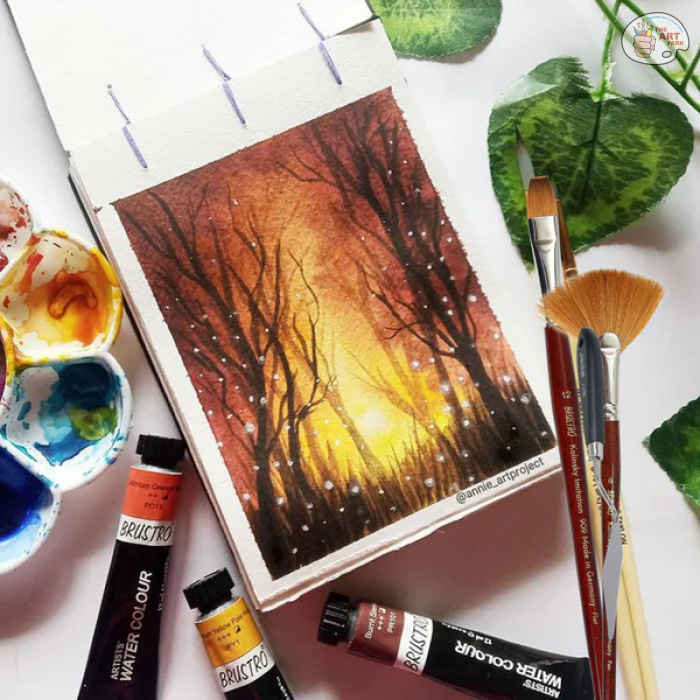 BRUSTRO Artists’ Watercolour Set of 12 Colours X 12ML Tubes - Image 7