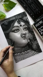 Brustro Woodless Charcoal Pencil Set of 6 (3 Soft, 2 Medium, 1 Hard) - Image 9