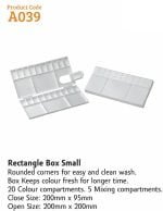 KHYATI COLOUR MIXING PLATE - Rectangle Box Small - A039 - Image 2