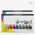 Daler Rowney System 3 Fluid Acrylic 29.5ml Set of 10